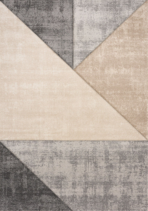 5' X 8' Geometric Area Rug (661361) - Gray / Beige