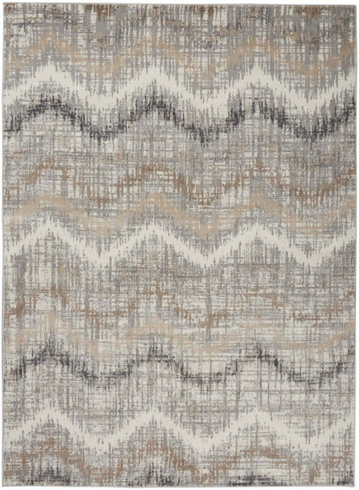 4' X 6' Chevron Area Rug (556207) - Gray