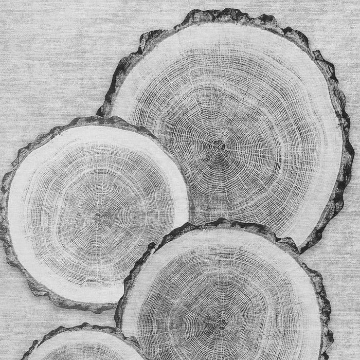 8' X 10' Woodland Lodge Washable Area Rug With UV Protection (649928) - Gray / Ivory
