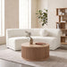 Meridian Furniture Avra velvet upholstered armless sofa with sleek stationary design, featuring plush performance fabric in a modern style.