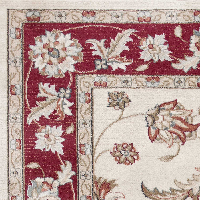 9' x 12' Polypropylene Area Rug - Ivory Or Red