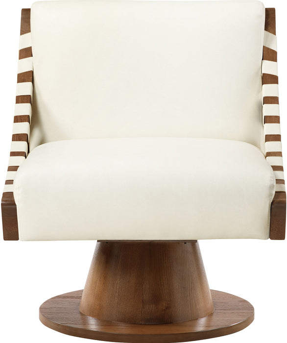 Millwin - Swivel Accent Chair With Brown Base
