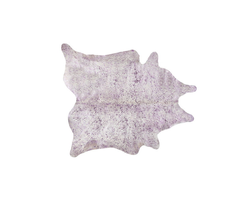 5' x 7' Cowhide Hand Knotted Area Rug - Gray And Pink