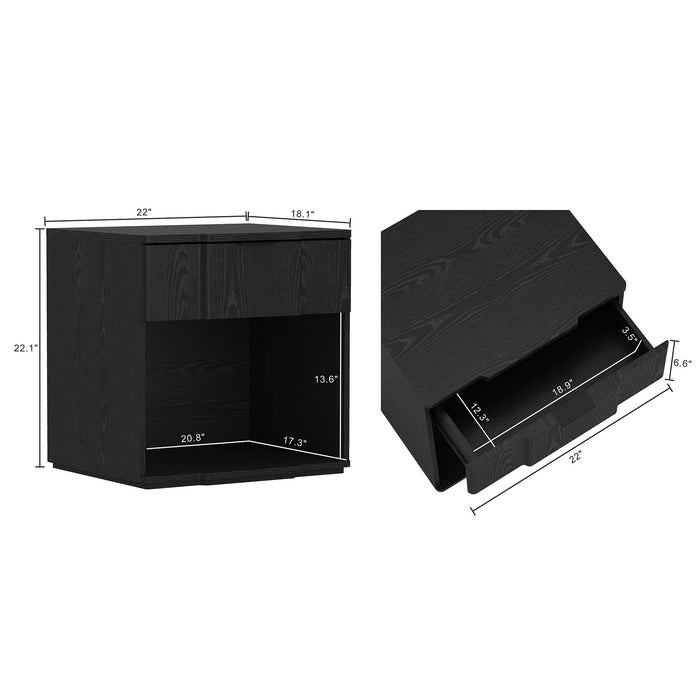 Manhattan Clive - 1-Drawer Accent Nightstand