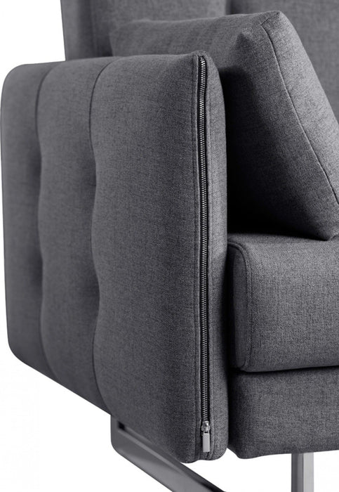 Modern Loft Fabric Right Facing Sofa Bed - Gray