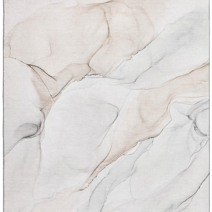 10' X 14' Abstract Washable Area Rug With UV Protection (647158) - Ivory / Beige