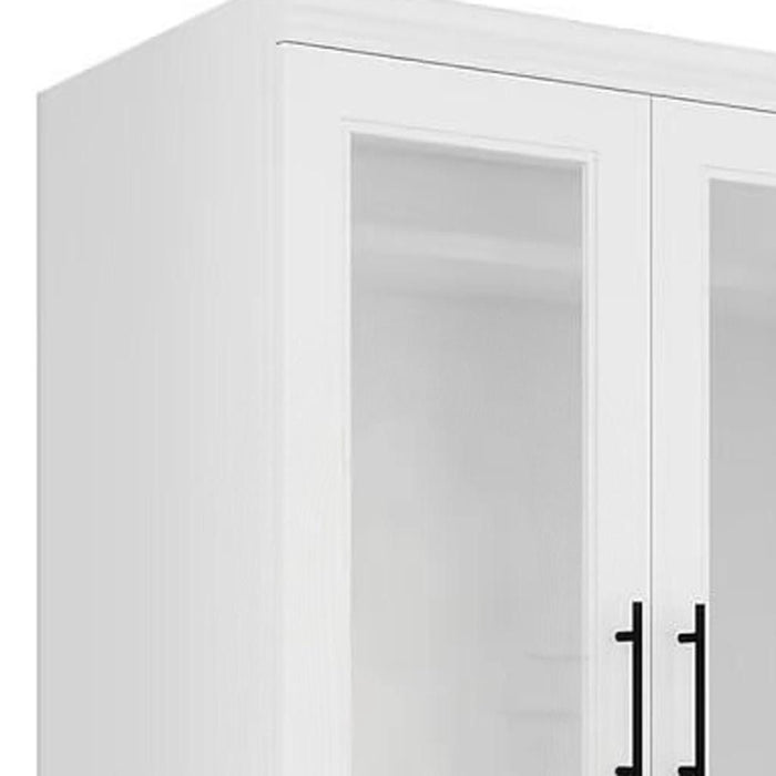 71" Clear Two Door Two Drawer Combo Dresser - Clear And White