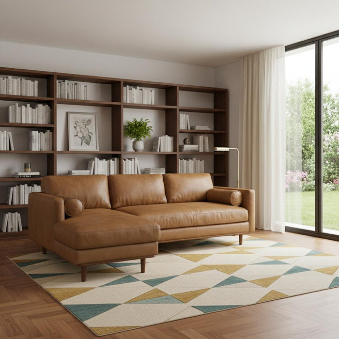 102" Leather Sofa - Brown