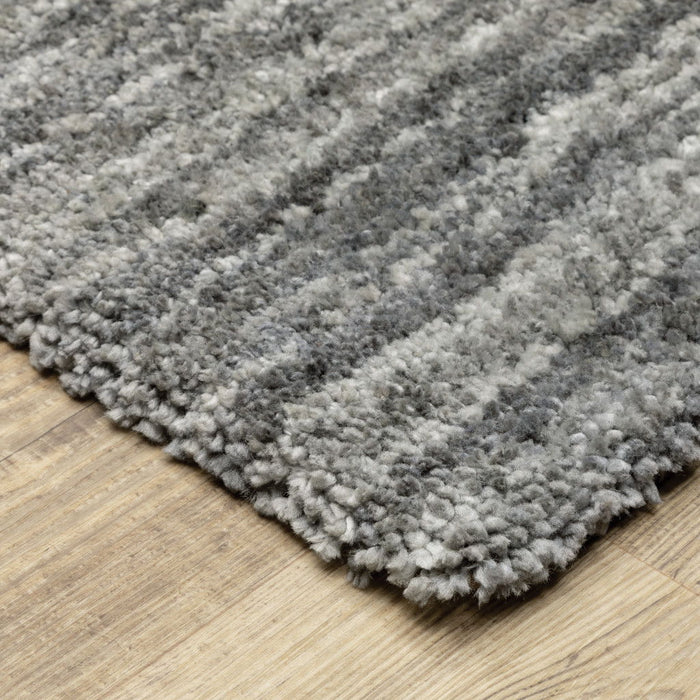 10' x 13' Shag Power Loom Stain Resistant Area Rug - Gray