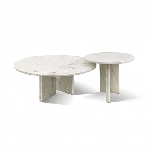 Elegant Giga coffee duo table set with two matching wooden tables featuring sleek design and modern finish.