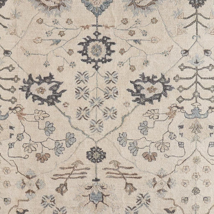 10' X 14' Wool Floral Hand Tufted Area Rug (722335) - Blue / Ivory