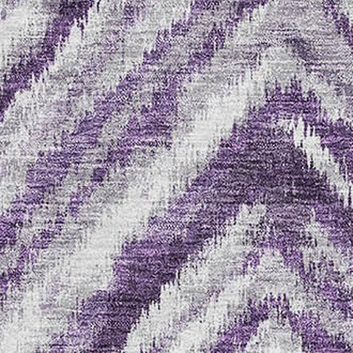 9' X 12' Geometric Washable Area Rug With UV Protection - Purple