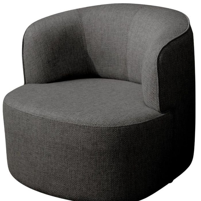 Cotton Blend Metal Lounge Chair (716381) - Gray