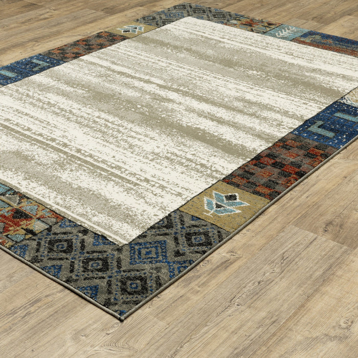 10' X 13' Patchwork Area Rug - Ivory