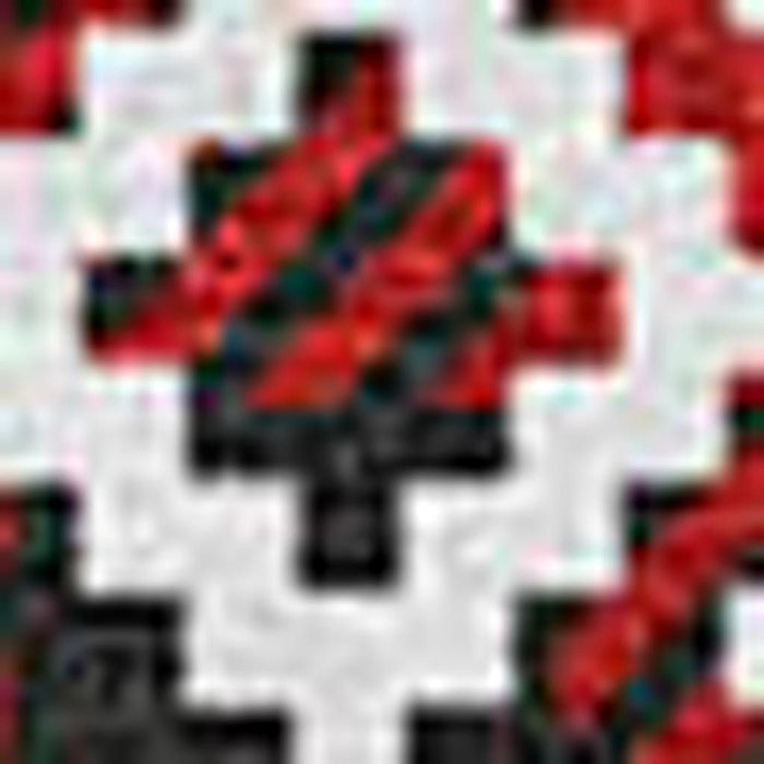 10' X 14' Abstract Geometric Washable Area Rug With UV Protection (701996) - Red / Black / Ivory