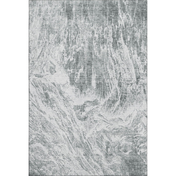 10' X 14' Abstract Washable Area Rug With UV Protection (676782) - Gray / Ivory