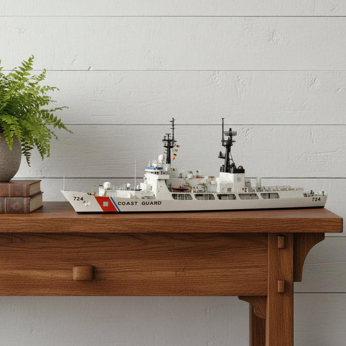Hand Painted Model Boat (624382) - White