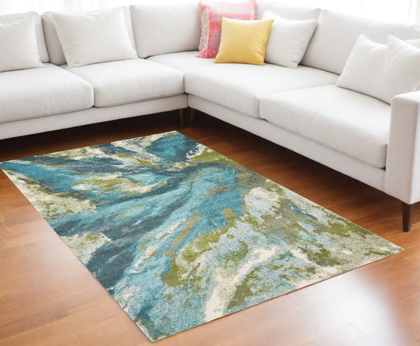 8' x 10' Shag Area Rug - Multicoloured