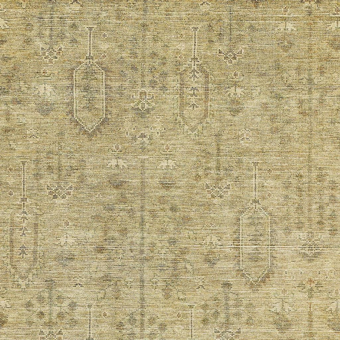 8' X 10' Southwestern Washable Area Rug With UV Protection - Gold And Taupe