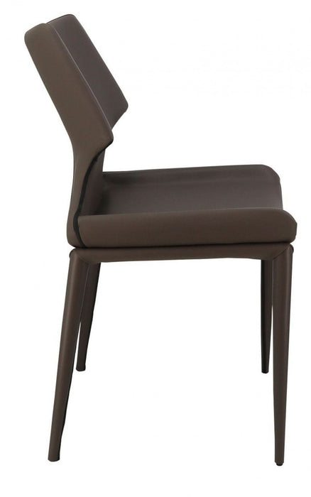 Faux Leather Wrapped Dining Chairs (Set of 2) - Gray
