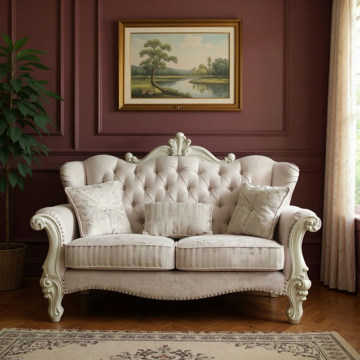 Chesterfield Loveseat Pillows - Ivory / Toss
