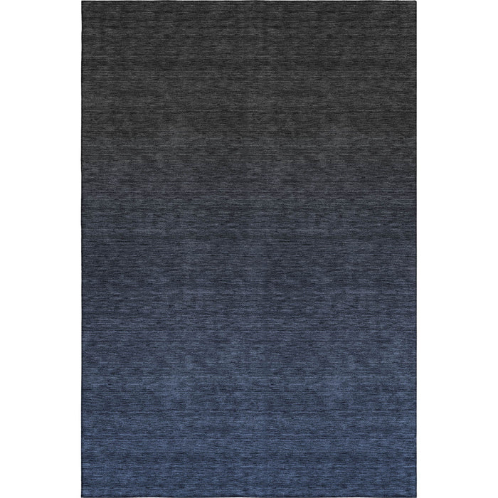 10' X 14' Ombre Washable Area Rug With UV Protection (667330) - Navy Blue / Charcoal