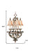 HomeRoots 29-inch bronze metal chandelier with four shades, dimmable lighting, perfect for elegant dining or living room decor