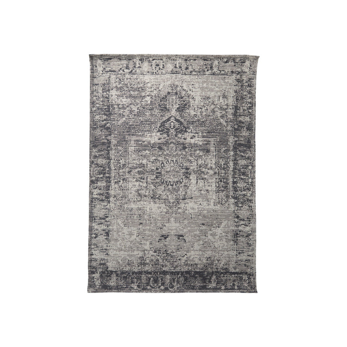 8' X 10' Moroccan Hand Woven Distressed Area Rug - Charcoal And Gray