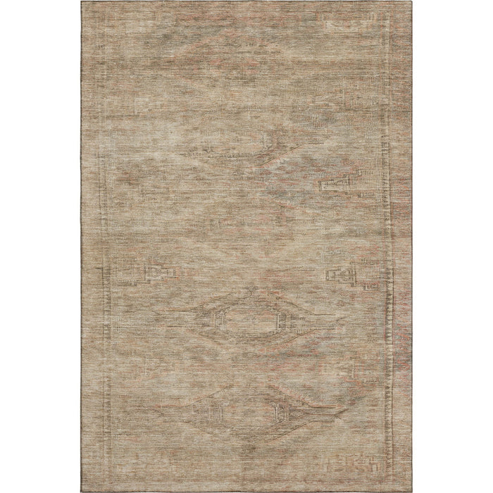 10' X 14' Abstract Geometric Washable Area Rug With UV Protection (695378) - Beige / Brown