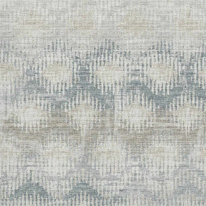 10' X 14' Abstract Washable Area Rug With UV Protection - Linen And Ivory