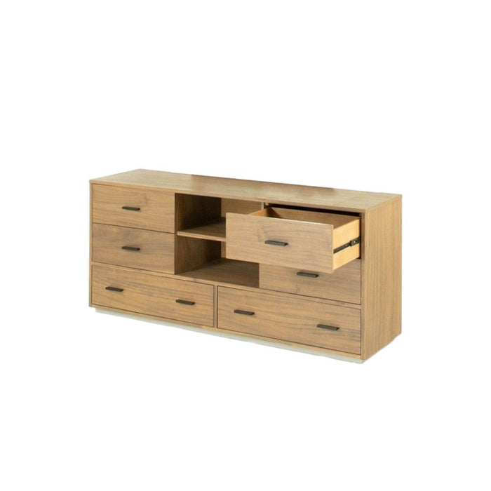 Six Drawer Combo Dresser - Walnut