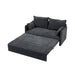 Giga pull out sofa bed with side storage and USB-C charging ports, convertible sleeper sofa couch in a modern living room setting.