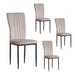 Set of four Giga velvet dining chairs with modern design, featuring plush upholstery and sleek wooden legs for elegant dining room decor.