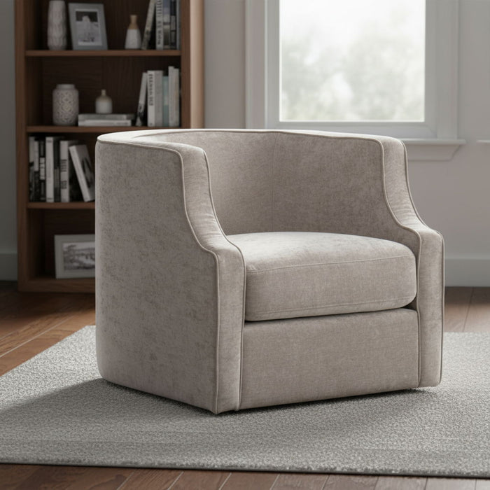 Fabric Upholstered Arm Chair - Beige