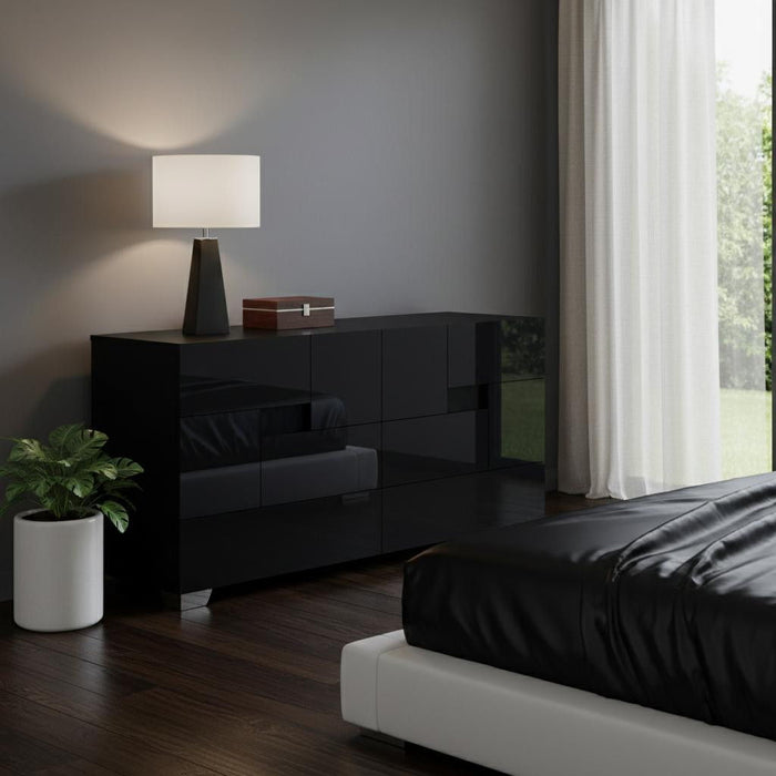 Superb High Gloss Dresser - Black
