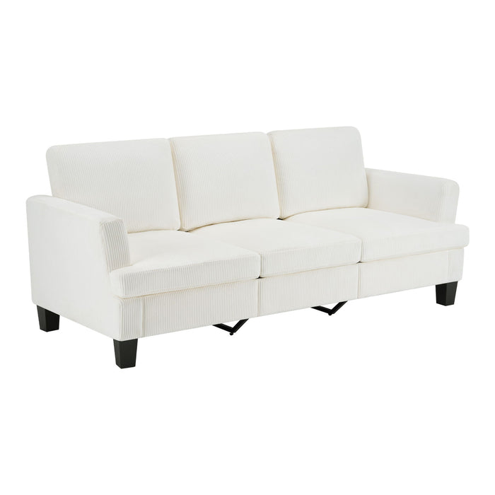 Corduroy Sofa - White