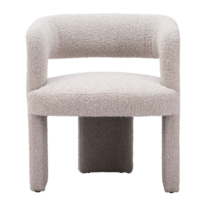 Boucle Contemporary Arm Chair - Beige