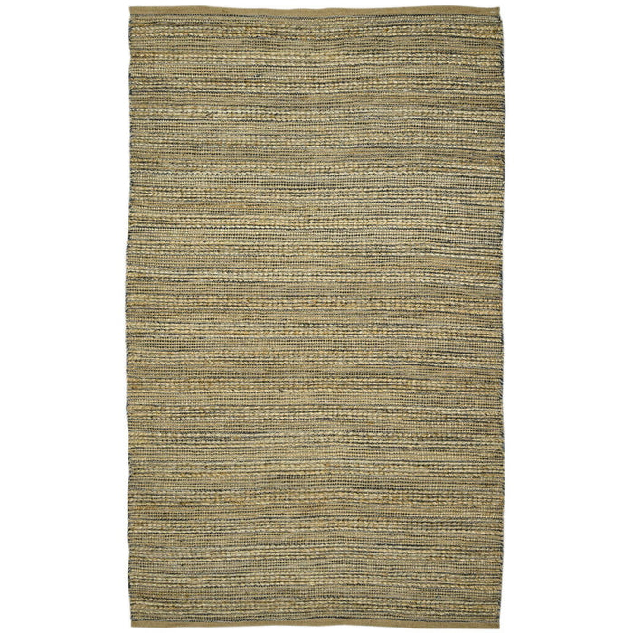 8' X 10' Jute Striped Flatweave Handmade Area Rug - Dark Gray