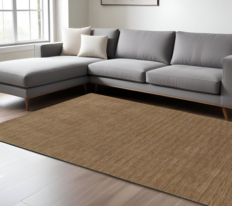 6' X 9' Wool Hand Tufted Area Rug - Tan