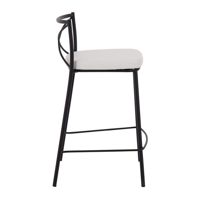 Modern Charlotte - 25" Fixed-Height Counter Stool (Set of 2)