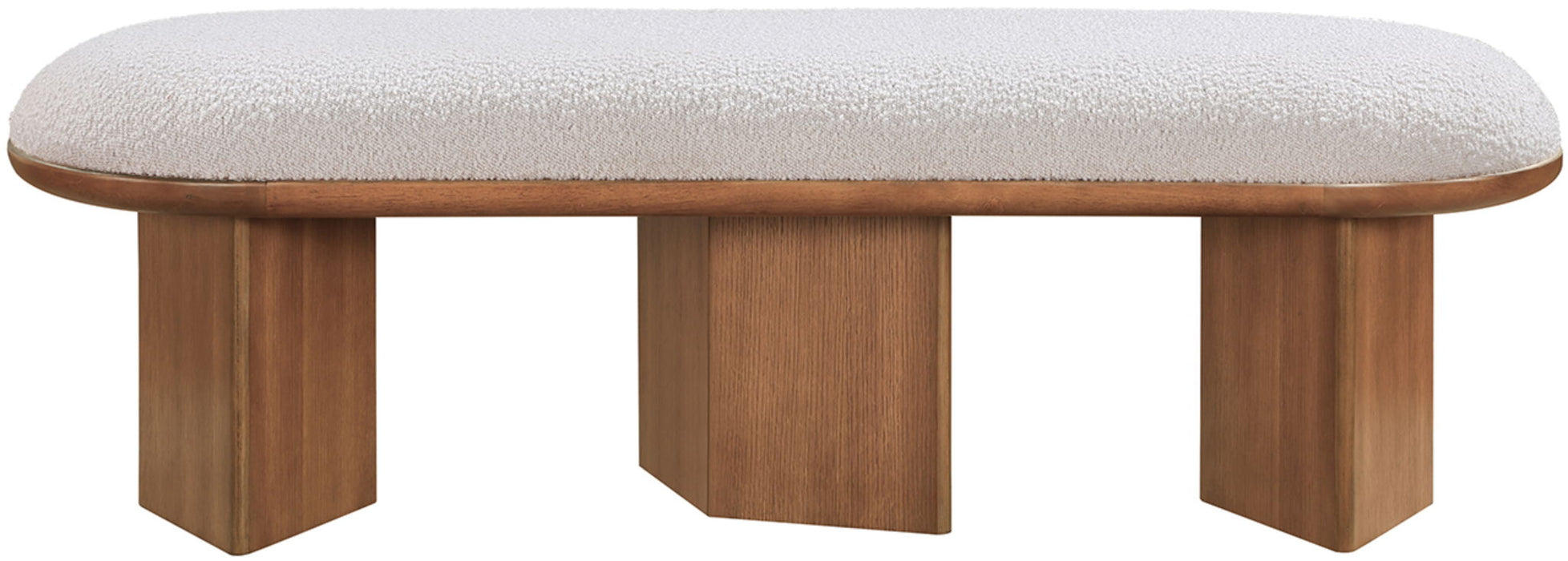 Wilshire - Bench With Brown Base - Cream