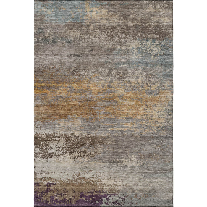 10' X 14' Abstract Washable Area Rug With UV Protection (717098) - Brown / Gray