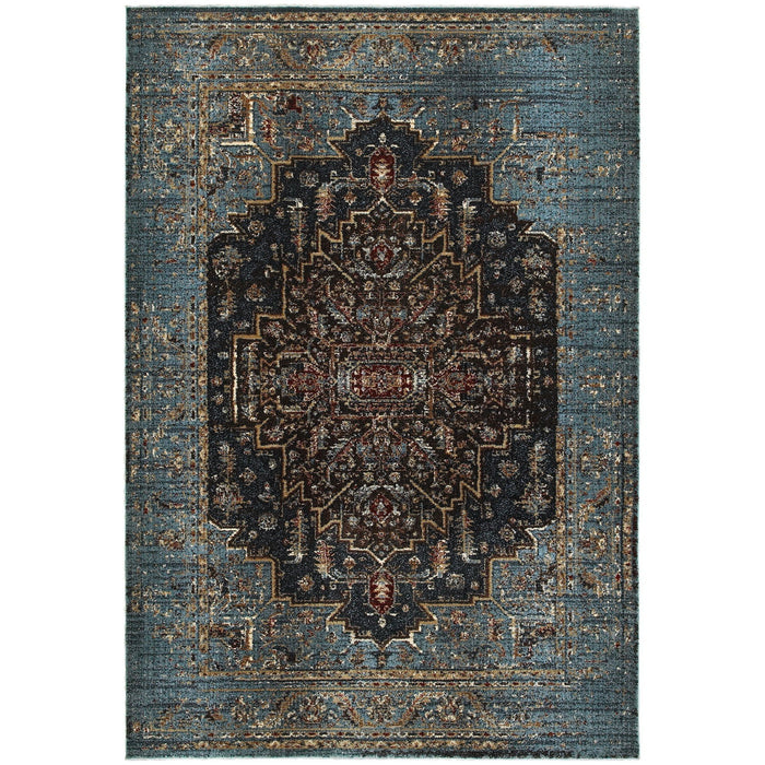 10' X 13' Medallion Area Rug - Blue And Navy