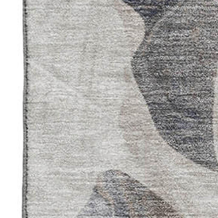 10' X 14' Abstract Washable Area Rug With UV Protection (706175) - Beige / Blue / Ivory