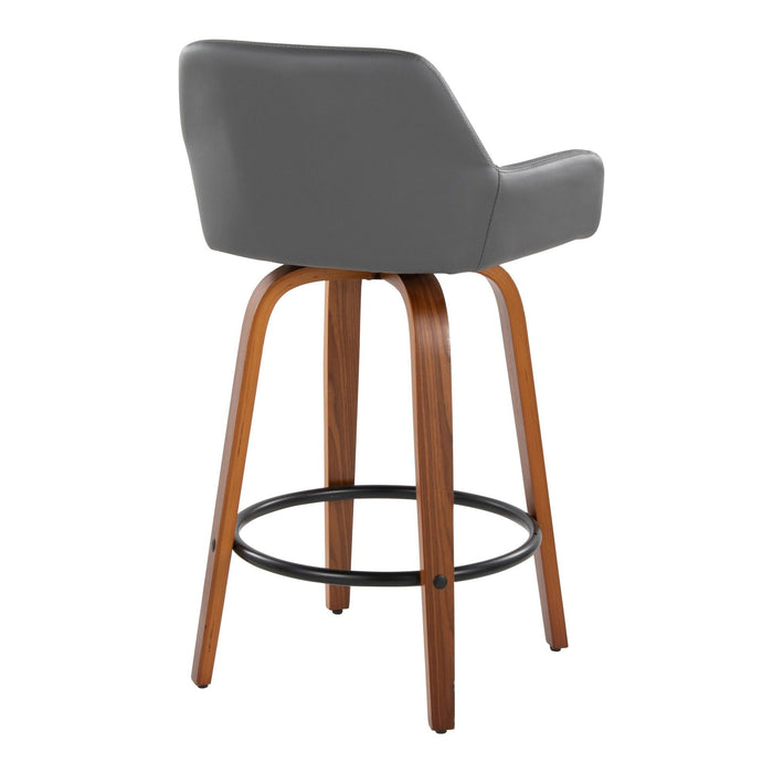 Daniella - 26" Fixed-Height Counter Stool (Set of 2) - Light Brown Base