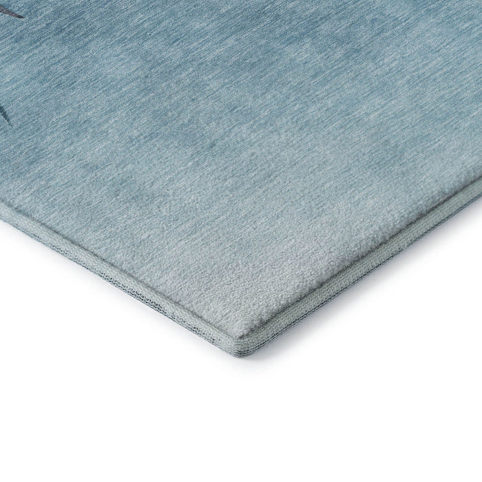 9' X 12' Nautical Washable Area Rug With UV Protection (645366) - Caribbean Blue / Emerald / Beige