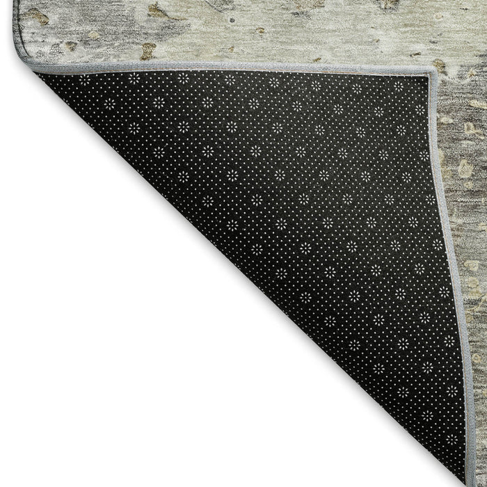 10' X 14' Abstract Washable Area Rug With UV Protection (692196) - Gray / Beige / Tan
