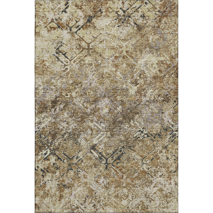 10' X 14' Diamond Washable Area Rug With UV Protection - Beige