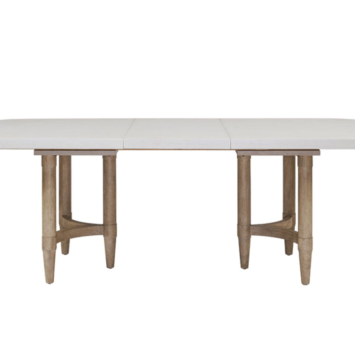 Triad - Double Pedestal Dining Table With Leaf - Sand