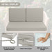 Giga deep seat waterproof patio chair cushions with back and seat padding, designed for outdoor patio furniture.